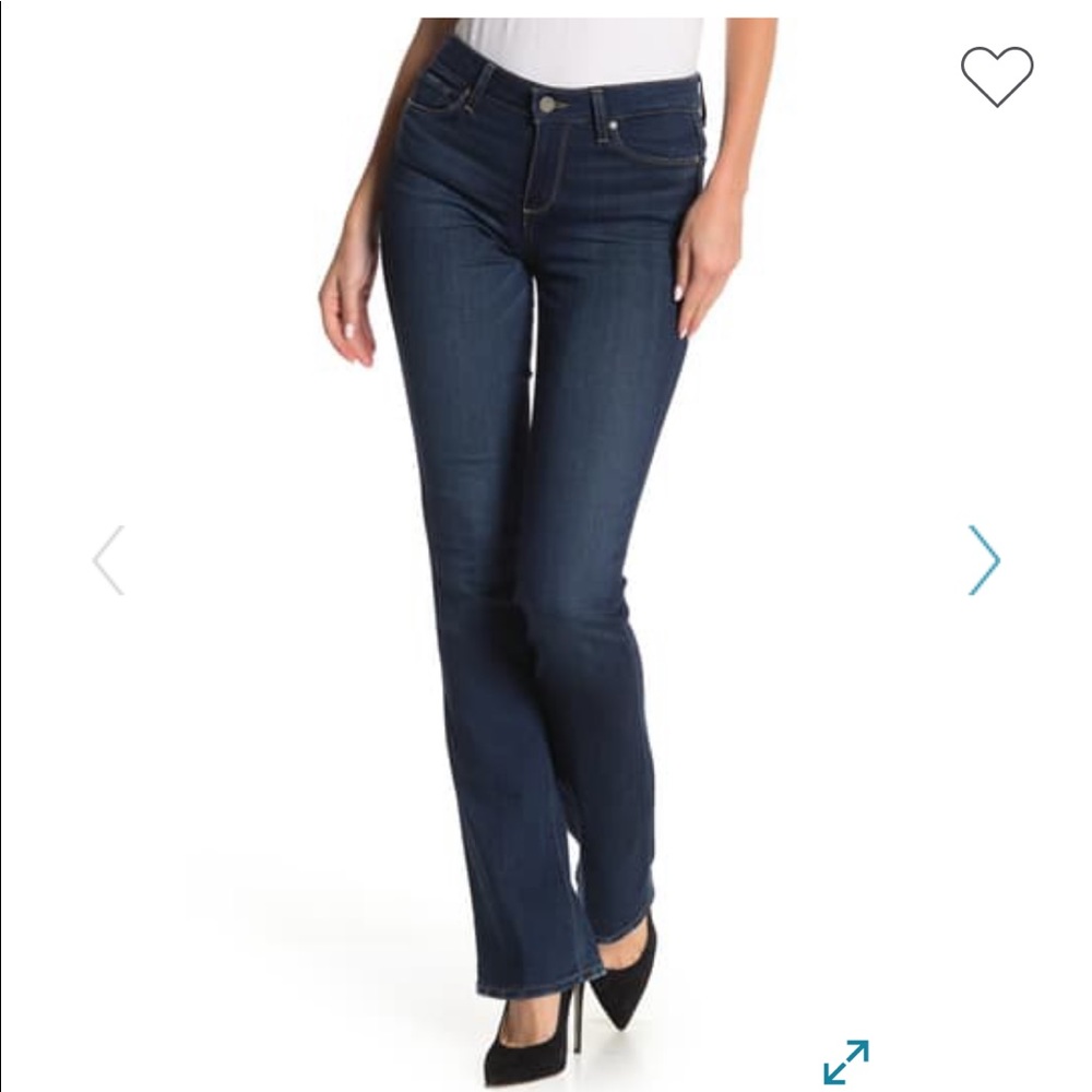 PAIGE Dark Wash Bootcut Jeans